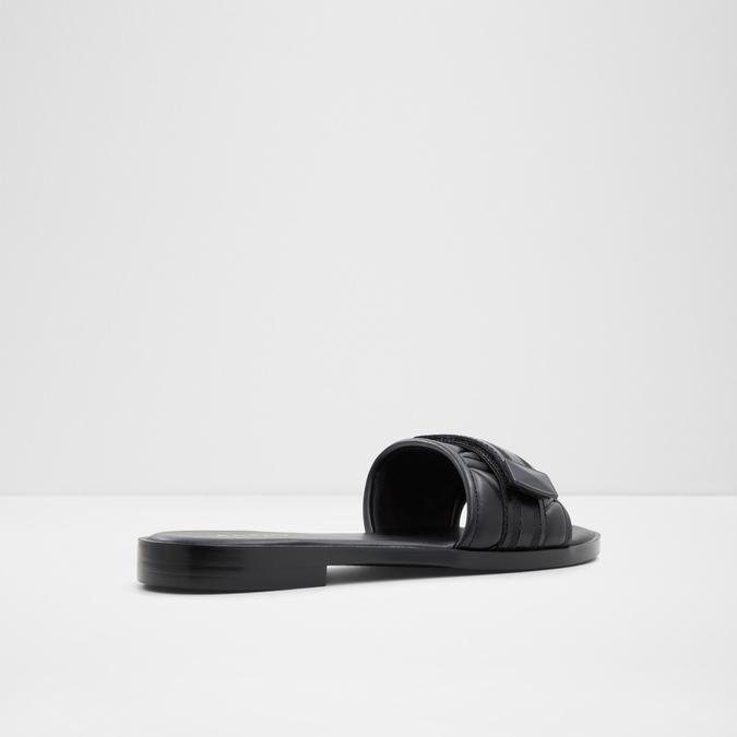 Mana Women's Black Flat Sandals image number 2