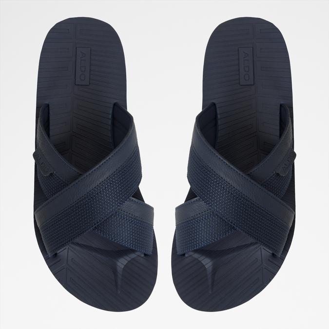 Totia-In Men's Navy Cross Strap Sandals