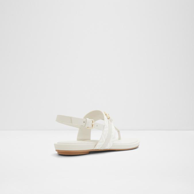 Tany Women's White Flat Sandals image number 1