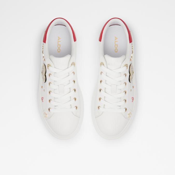 Lovekey Women's White Sneakers image number 1