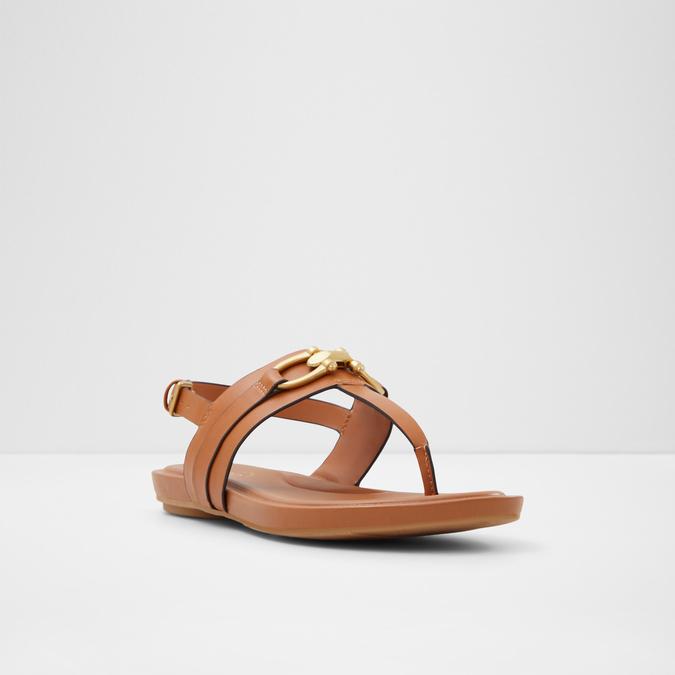 Afoetha Women's Brown Flat Sandals image number 4
