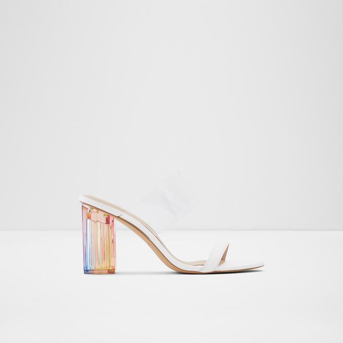 Clara Women's White Block Heel Sandal image number 0