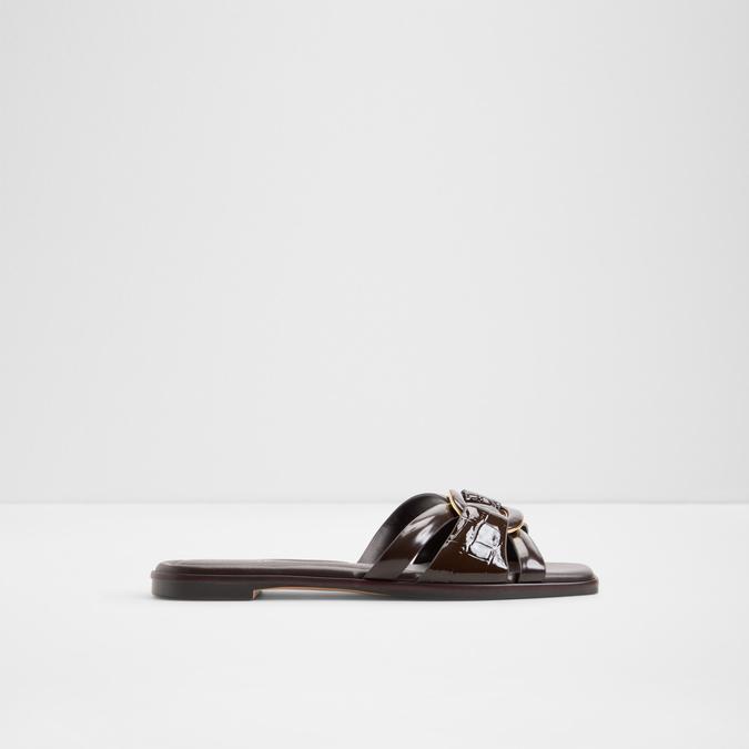 YESENIA-IN DARK BROWN Women Flat Sandals
