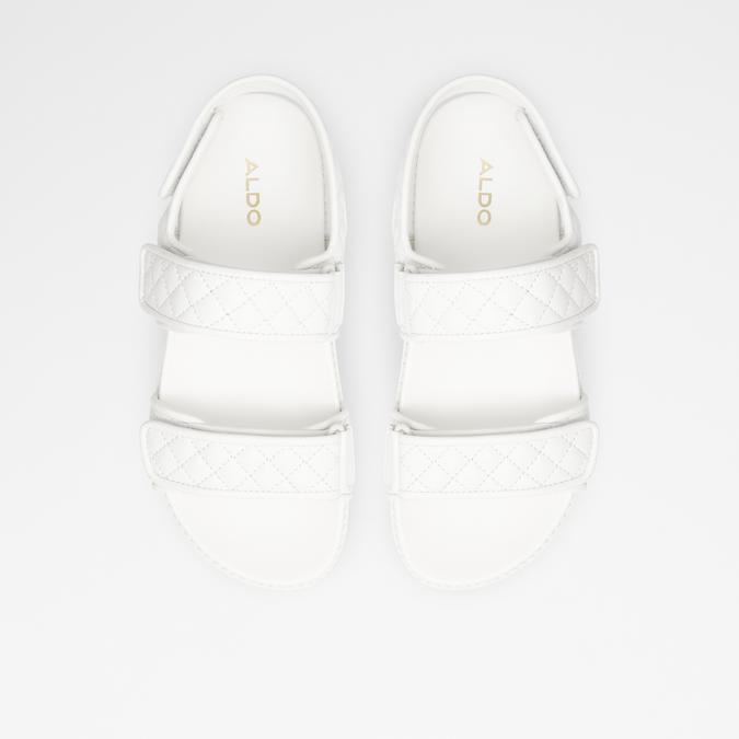 Eowiliwia Women's White Flat Sandals