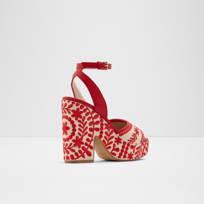 Quintinia Women's Red Block Heel Sandal image number 2