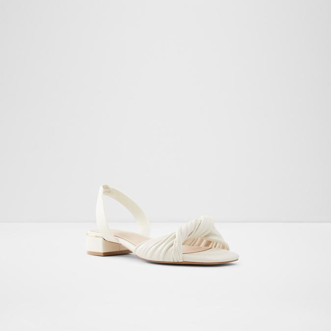 Nabila Women's White Block Heel Sandal image number 4