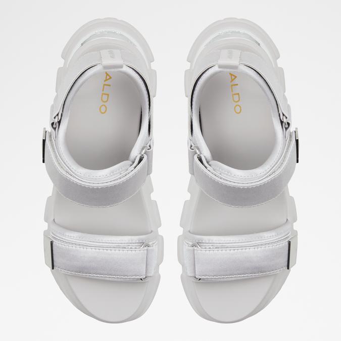Godish Women's Silver Flat Sandals image number 1