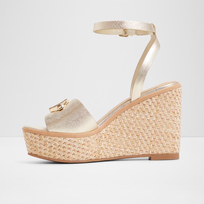 Droin-In Women's Gold Wedges image number 3