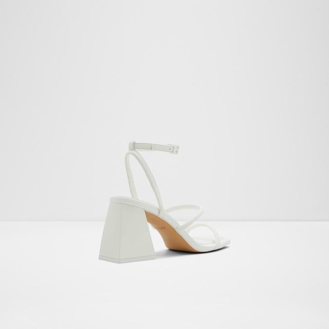 Miran Women's White Block Heel Sandals image number 1