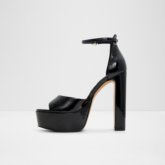 Nissa Women's Black Block Heel Sandals image number 3