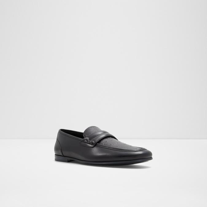 Platinum Men's Black Loafers image number 4