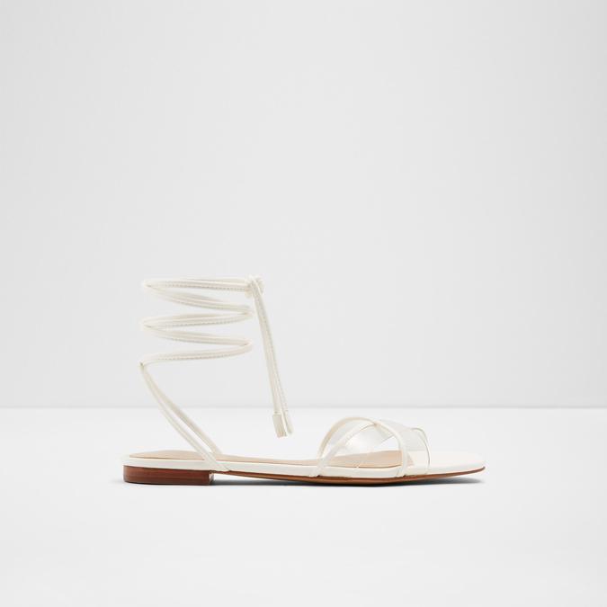 Candid Women's White Flat Sandals image number 0
