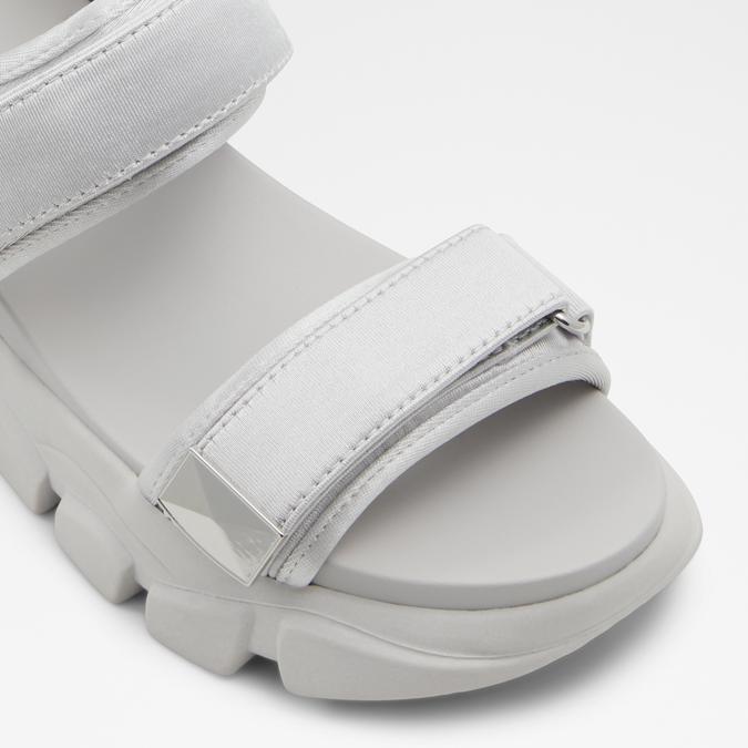 Godish Women's Silver Flat Sandals image number 5