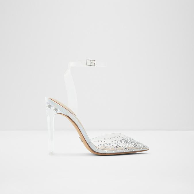 ASOS DESIGN Hopeful block heeled sandals in clear and rose gold | ASOS