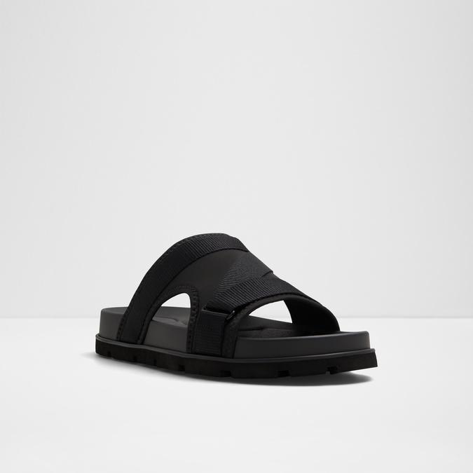 Deniels Men's Black Single Strap Sandals image number 4
