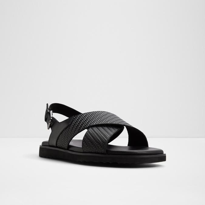 Silvoa-In Men's Black Back Strap Sandals image number 4