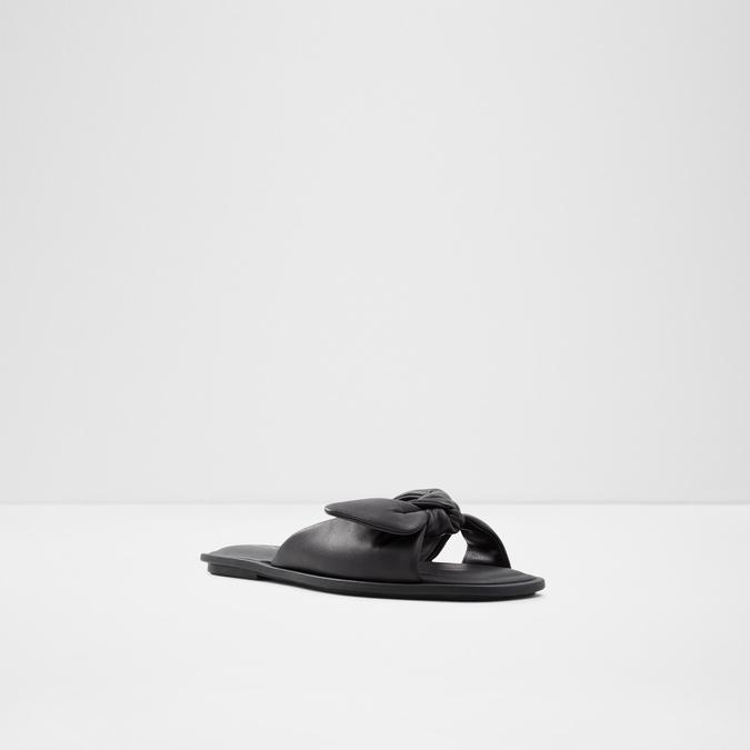 Peony Women's Black Flat Sandals image number 4