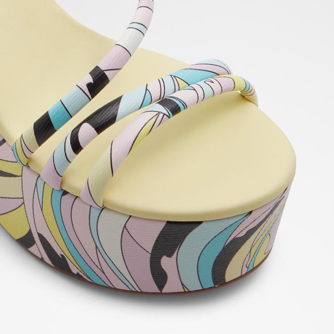 Jhansi Women's Pastel Multi Block Heel Sandals image number 5