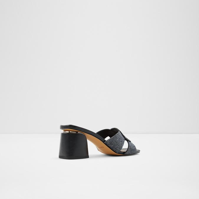 Soltis Women's Black Block Heel Sandals image number 2