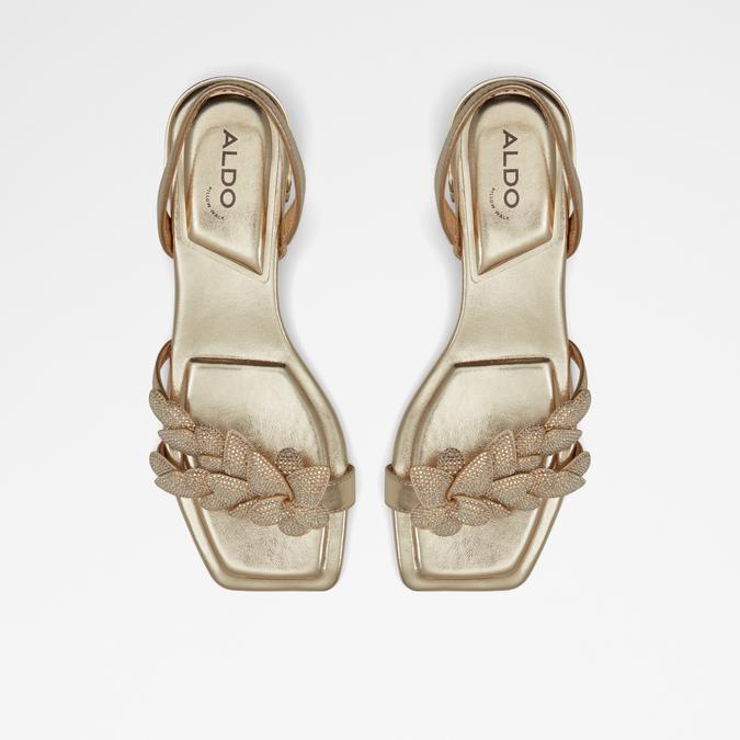 Archaia Women's Champagne Block Heel Sandals image number 1