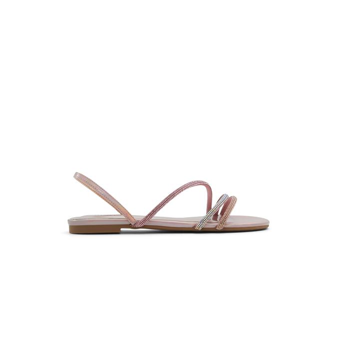 Glitter Women's Pink Flat Sandals