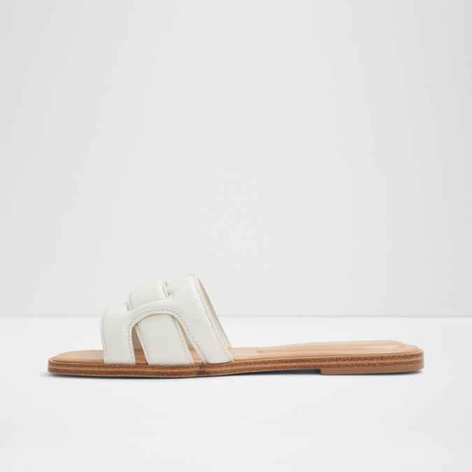 Elenaa Women's White Flat Sandals image number 4