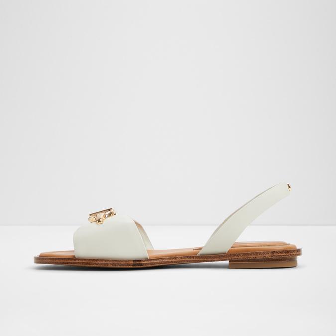 Goassi-In Women's White Flat Sandals image number 3