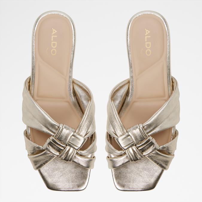 Henrielle-Inn Women's Gold Flat Sandals