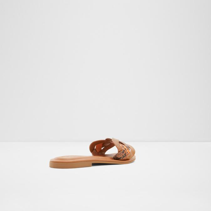 Adwilaviel Women's Brown Multi Flat Sandals image number 2