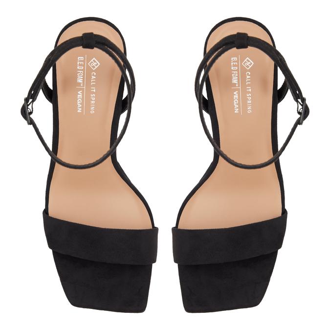 Call It Spring Ahlberg Satin Barely There Heeled Sandals in Black | Lyst