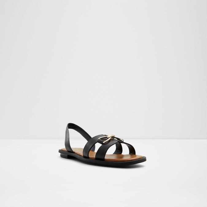 Odele Women's Black Flat Sandals image number 4