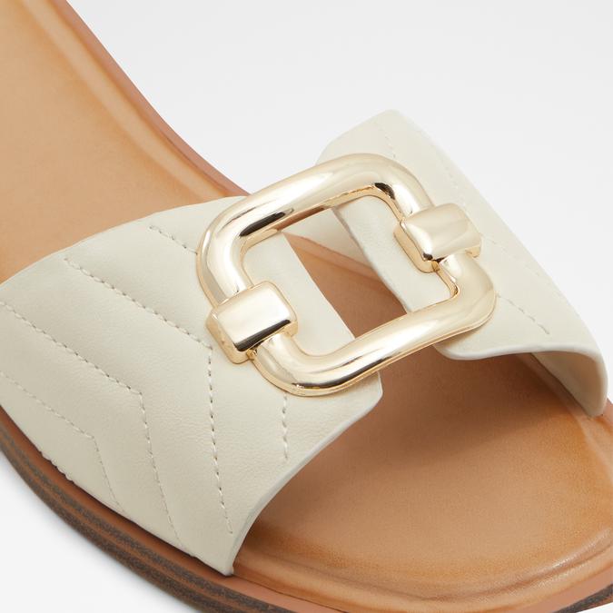 Qelajar Women's White Flat Sandals image number 5