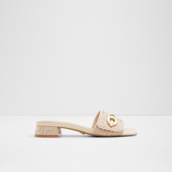 Heleny Women's Beige Block Heel Sandals image number 0