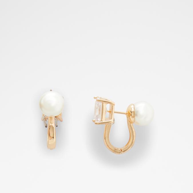 Pave Women's Clear On Gold Earrings