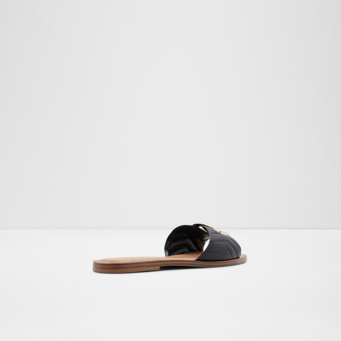 Qelajar Women's Black Flat Sandals image number 1