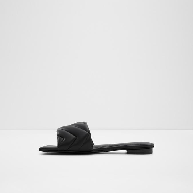Moniq Women's Black Flat Sandals image number 2