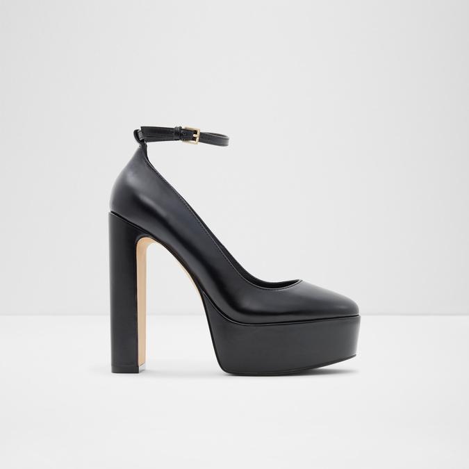 Fonda Women's Black Block Heel Shoes