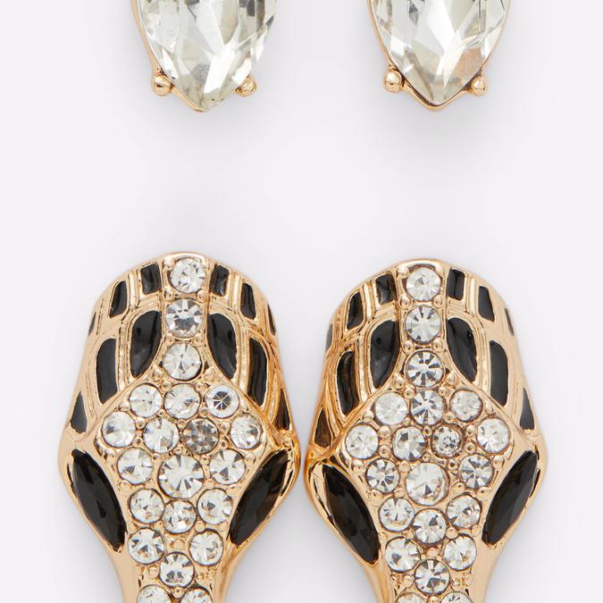 Serpine Women's Black On Gold Earrings image number 1