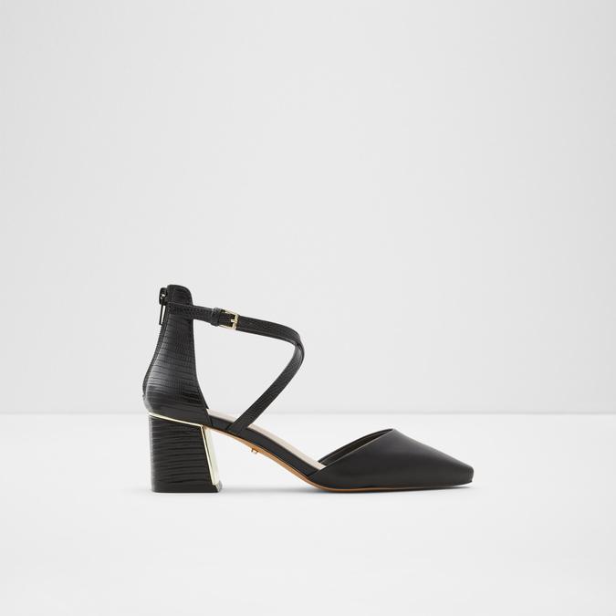 Grarwen Women's Black Block Heel Shoes