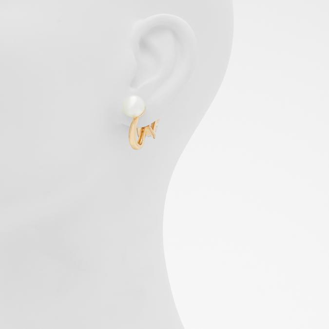 Pave Women's Clear On Gold Earrings image number 1