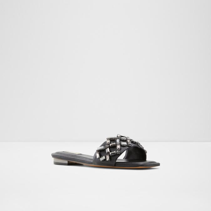 Boasa Women's Black Flat Sandals image number 3