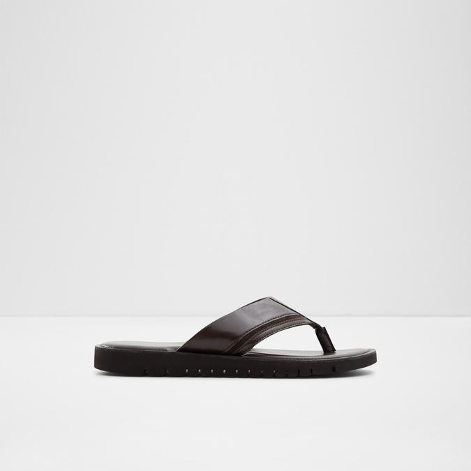 Olithien Men's Dark Brown Thong Sandals