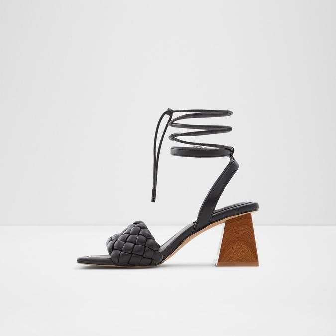 Tresso Women's Black Block Heel Sandal image number 2