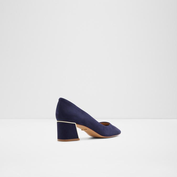 Navy suede block heel pumps outlet