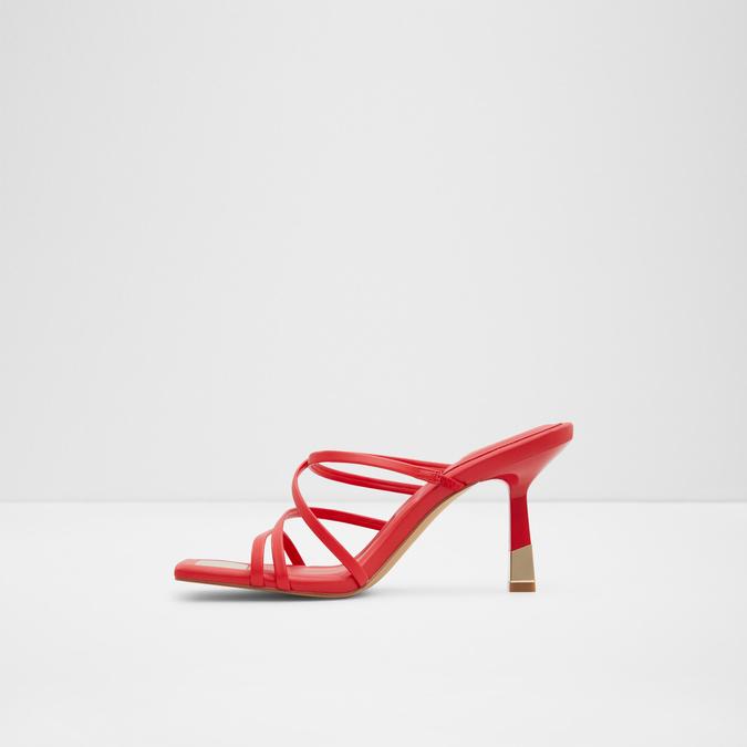 Red dress best sale sandals low heel