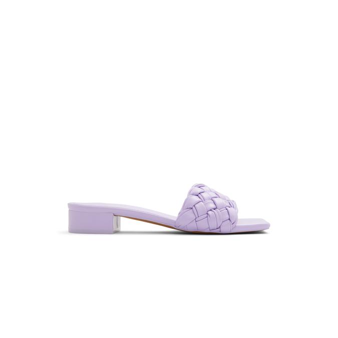 Purple block clearance heel sandals