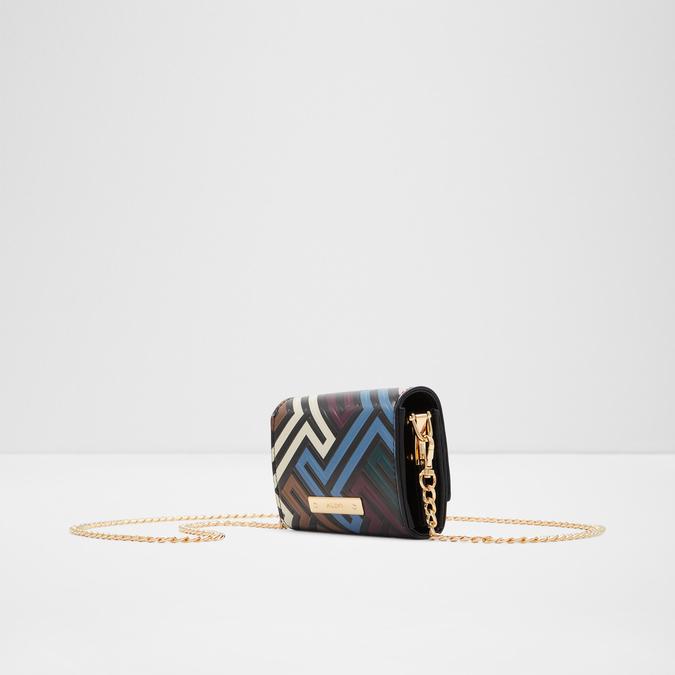 Manifest Women's Black On Gold Wallet On A Chain image number 1