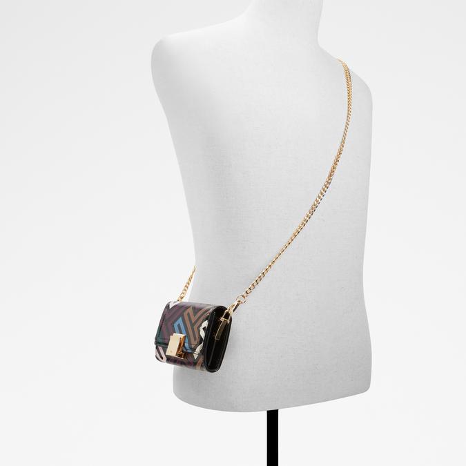 Manifest Women's Black On Gold Wallet On A Chain image number 3