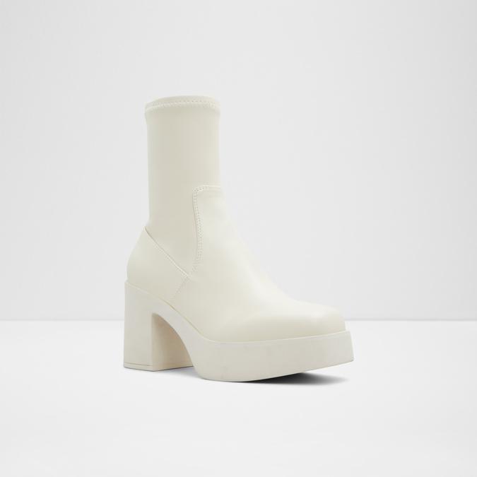 Upstep Women's White Ankle Boots image number 3