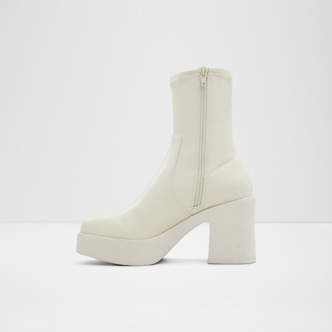 Upstep Women's White Ankle Boots image number 2